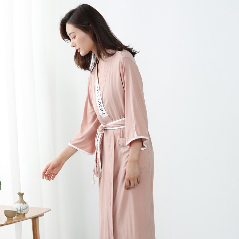 Albornoz de hombre, Kimono japonés, albornoz de fibra de bambú, Pijamas largos de novia, albornoces para damas de honor, bata suave, ropa de dormir