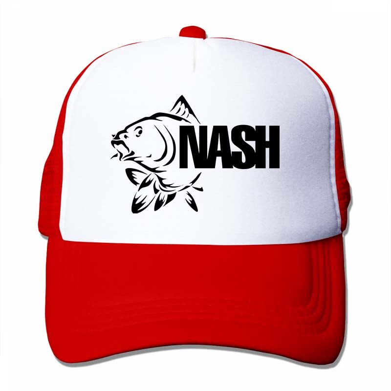 Carp Fish Tackle Angling nash Baseball cap men women Trucker Hats adjustable cap: 4-Red