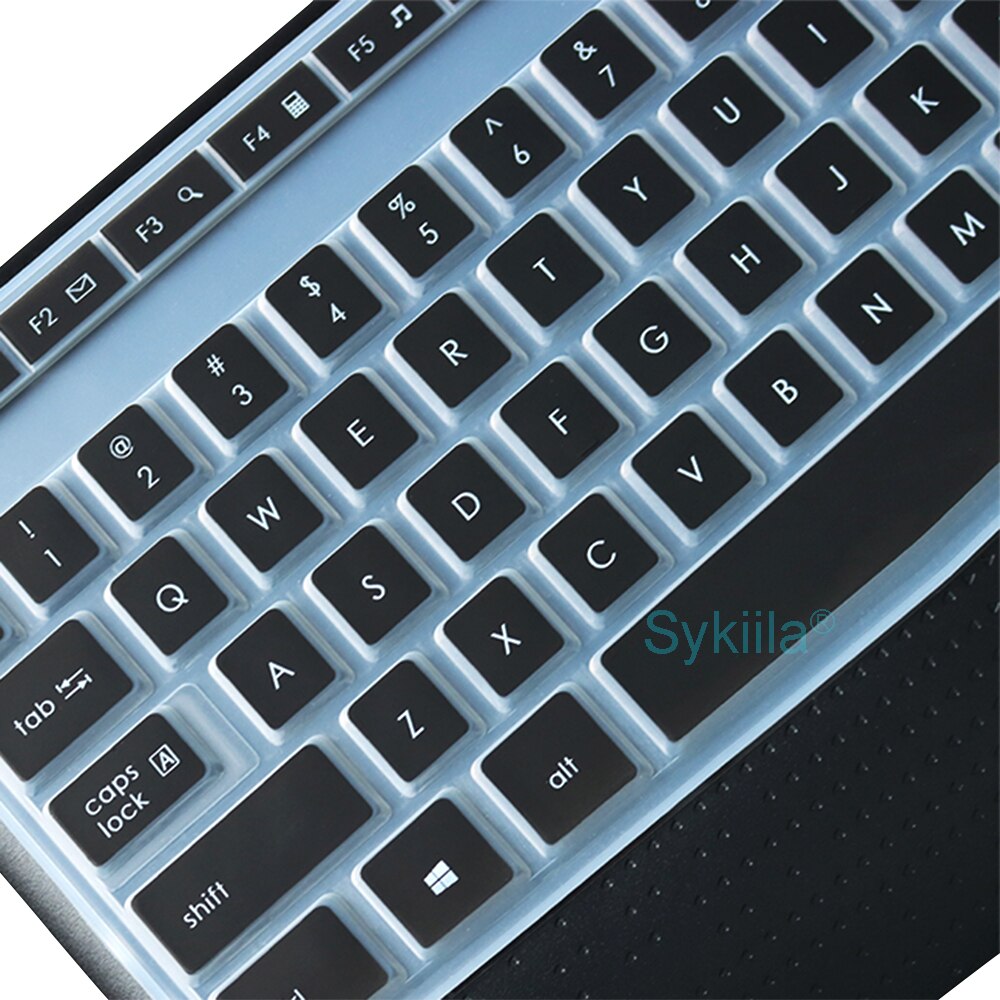 Keyboard Cover for Logitech MK345 K345 Protective Protector Skin Case Black Clear Silicon TPU Skin Computer