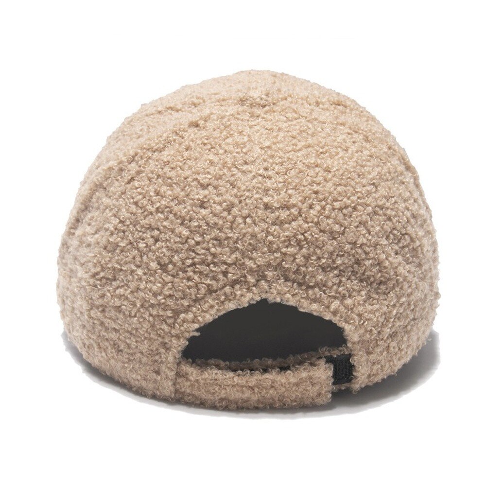Autumn Winter Warm Lamb Hair Baseball Cap Lovely Plush Baseball Cap for Women