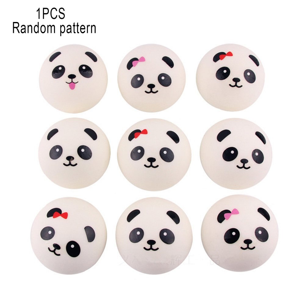 LLavero de Panda blando para niños, bola antiestrés de descompresión de elevación lenta, 4/7/10CM, llaveros de PU, juguetes para niños, de navidad