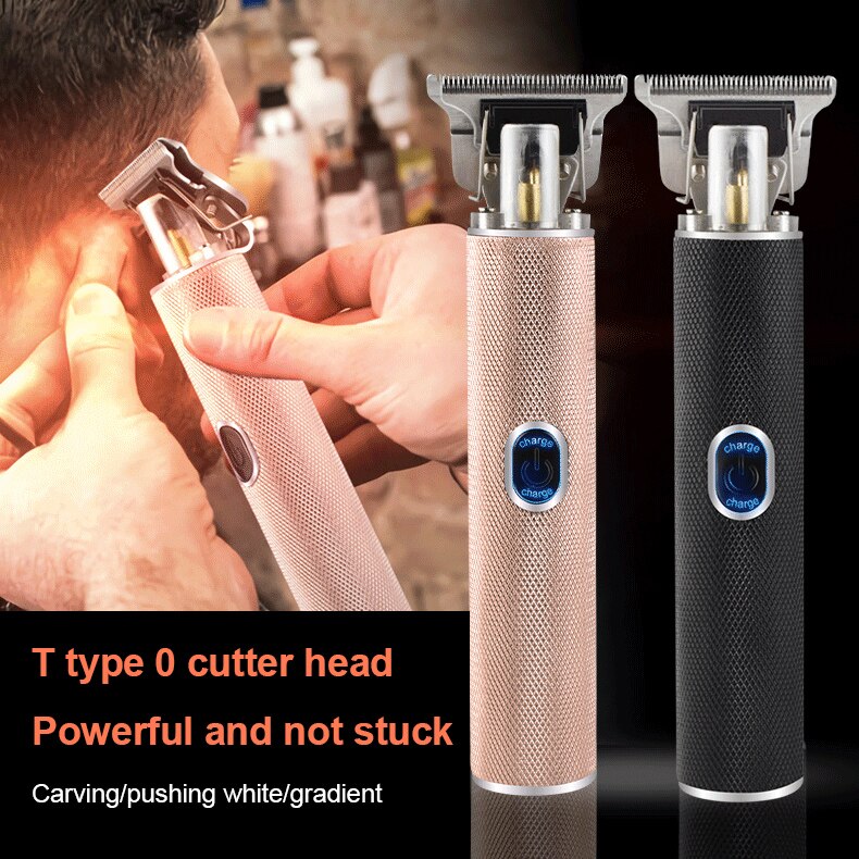 Eléctrico inalámbrico para el pelo Razors USB recargable hombres Calvo cabello Barber barba Trimmer Máquina para cortar cabello