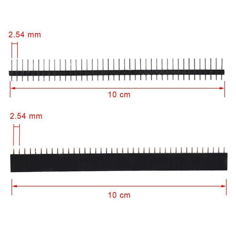 30 Uds de doble cara PCB prototipo Kit de 4 tamaños de placa de circuito con 20 Uds 40 Pin 2,54mm macho y hembra conector de cabezales para