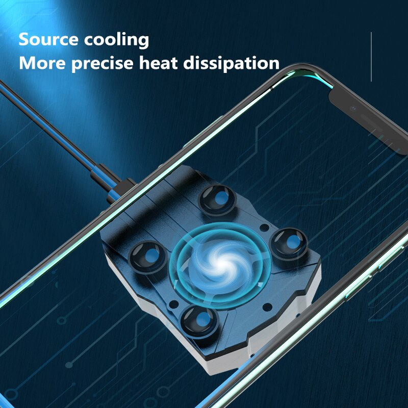 2 Colors Suction Cup Mobile Phone Cooler Phone Heat Sink Radiator Cooling Fan USB For Xiaomi Huawei Samsung All Models Phone