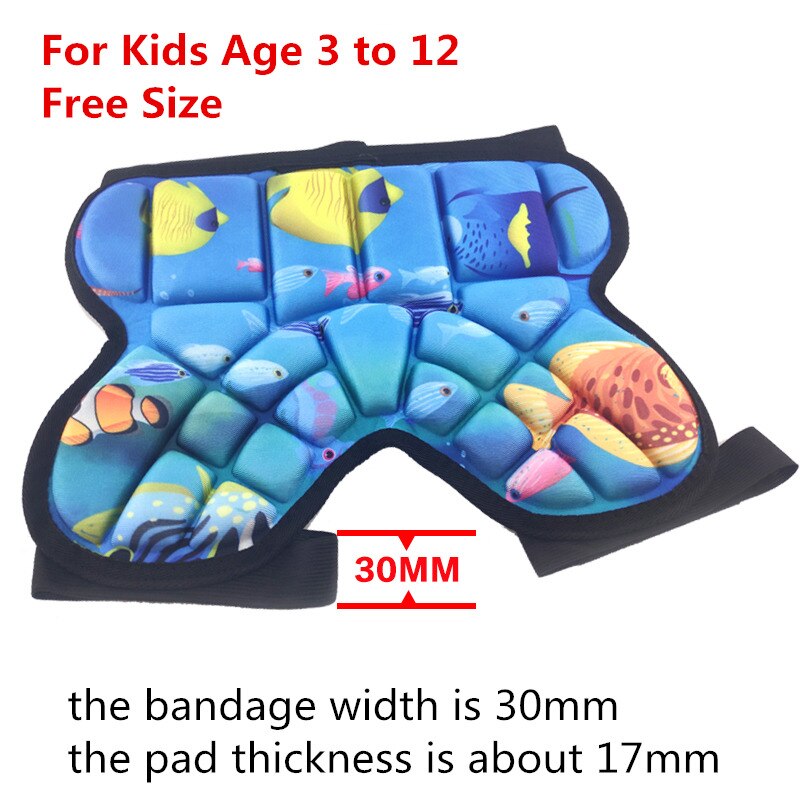 Kids foam hip pad lovely cute cartoon sponge protective pads for skating skiing boys girls hip protection fall proof wearing