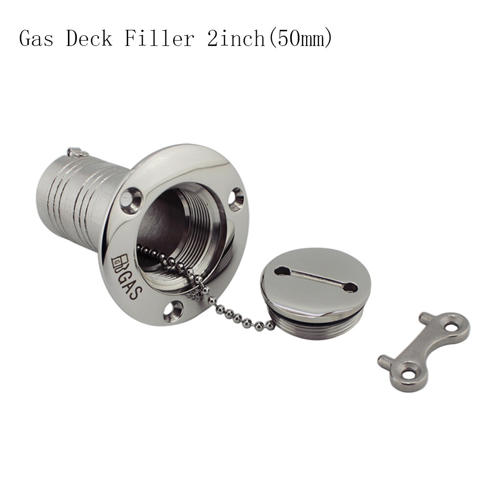 316 Rvs Marine Boot Hardware Dek Filler Brandstof Water Afval Diesel Gas Sleutel Cap Brandstof Water Was 38 Mm of 50 Mm Cap: Gas Deck Filler 50mm