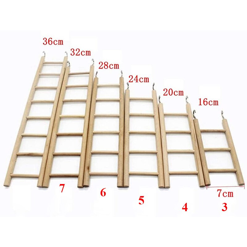 Papagei Holz Leiter Vogel Spielzeug Klettern Vogel Leitern Papagei Hamster Spielzeug Scratcher Handwerk Vogelkäfig Hängende Dekoration