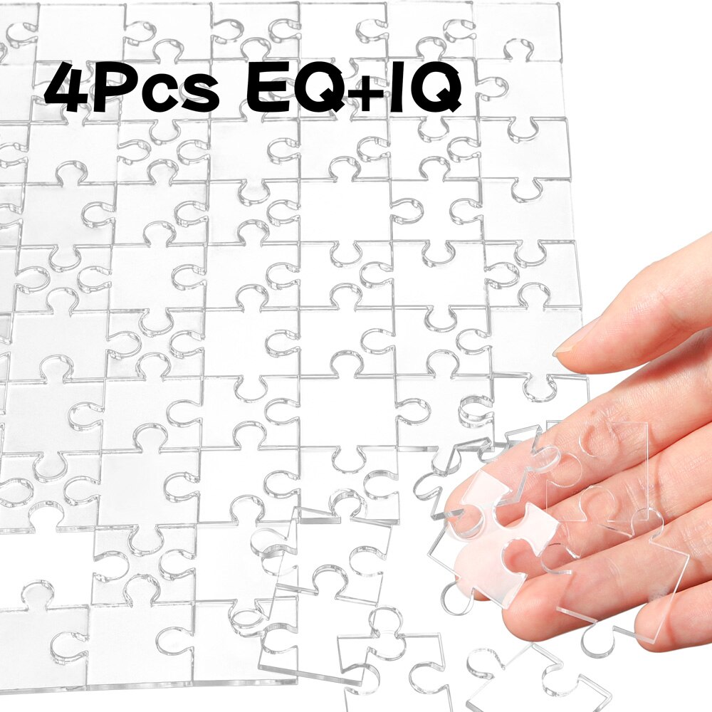 200Pcs Clear Puzzel-Blank Acryl Puzzel Stress Reliever Vrijwel Uitdaging Hoge Moeilijk Puzzel Voor Volwassenen En Kinderen