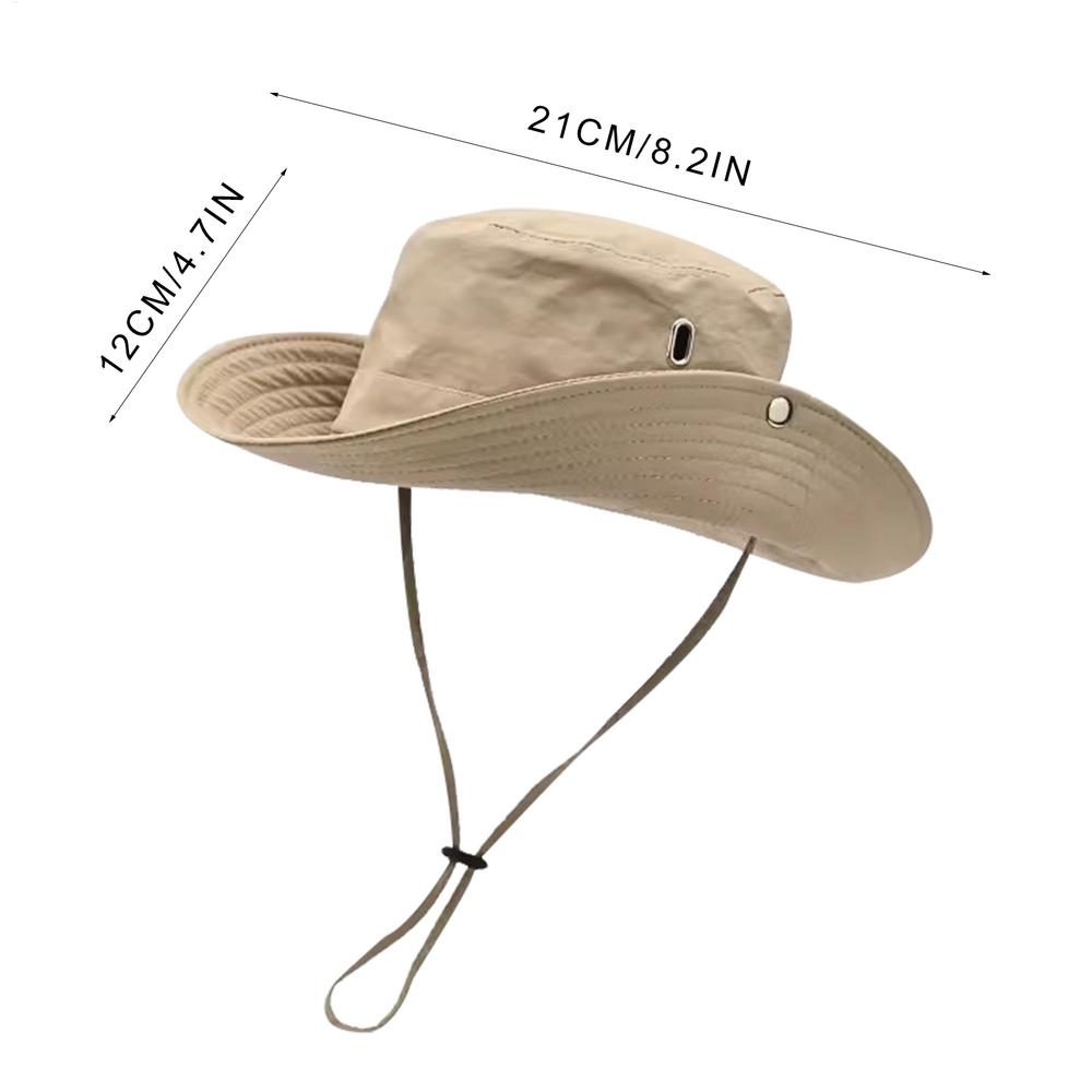 Fishing Hat For Men Sun Protection Windproof Sun Hat Men Fisherman Hat Wide Brim Bucket Hat For Camping Gardening Beach: Khaki