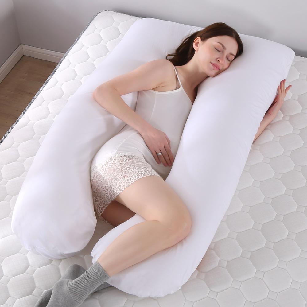 100%  bomulds graviditetspude gravid pude til gravide lang gravid blød kvinde pude u form gravid puder: Farve 2