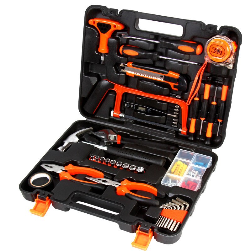 household 82pcs combo tools multifunction hardware toolbox house decoration electrician carpentry repair hand tools set