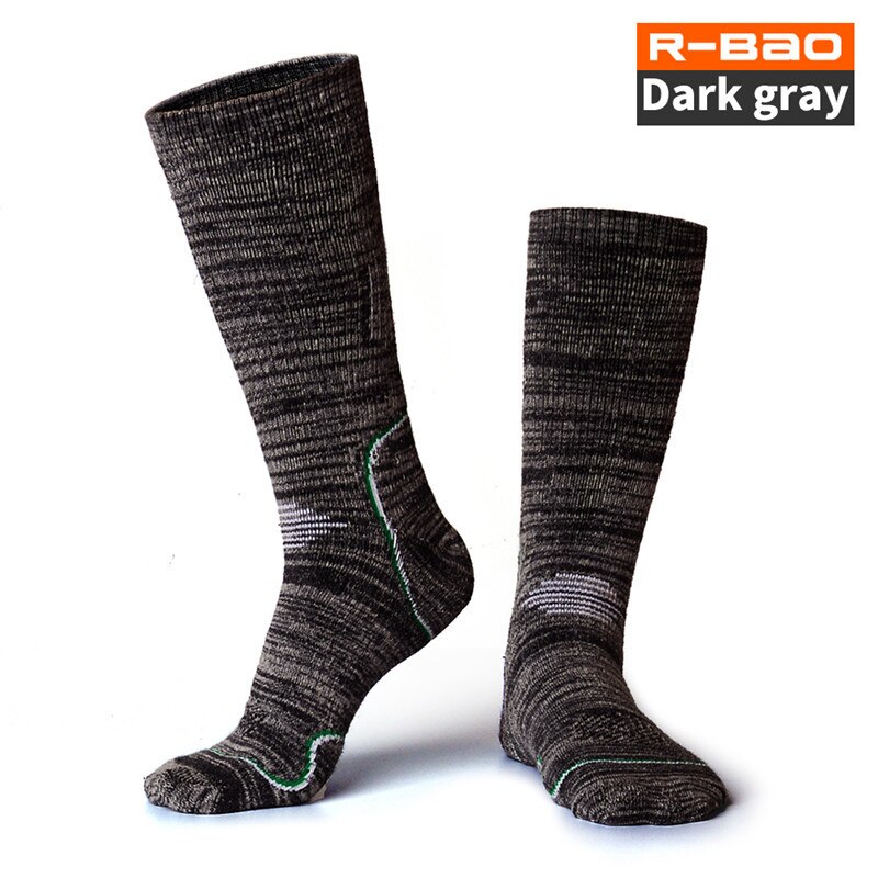 Winter Warm Sports Socks Men Thickening Alaska Terry Thermo Sock Skiing Outdoor Thermal Sock High Warmth Snow Hiking Sport: color 1 / XL