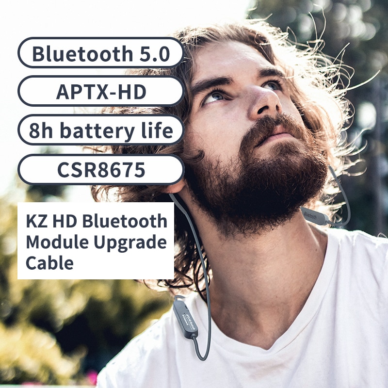 Auricular KZ 5,0 Bluetooth Aptx HD CSR8675 módulo Cable de actualización de auriculares aplica auriculares originales KZ AS10 ZST ES4 ZSN ZS10 Pro