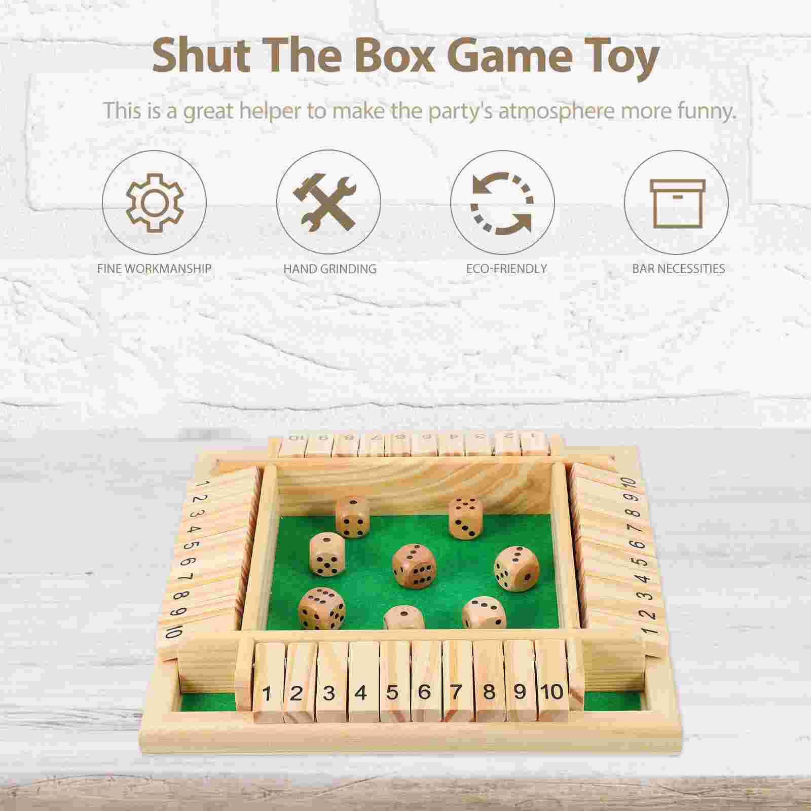 1 Set Shut The Box Game Novel Safe Fine Party Prop Gathering 4 Player Drinking Game