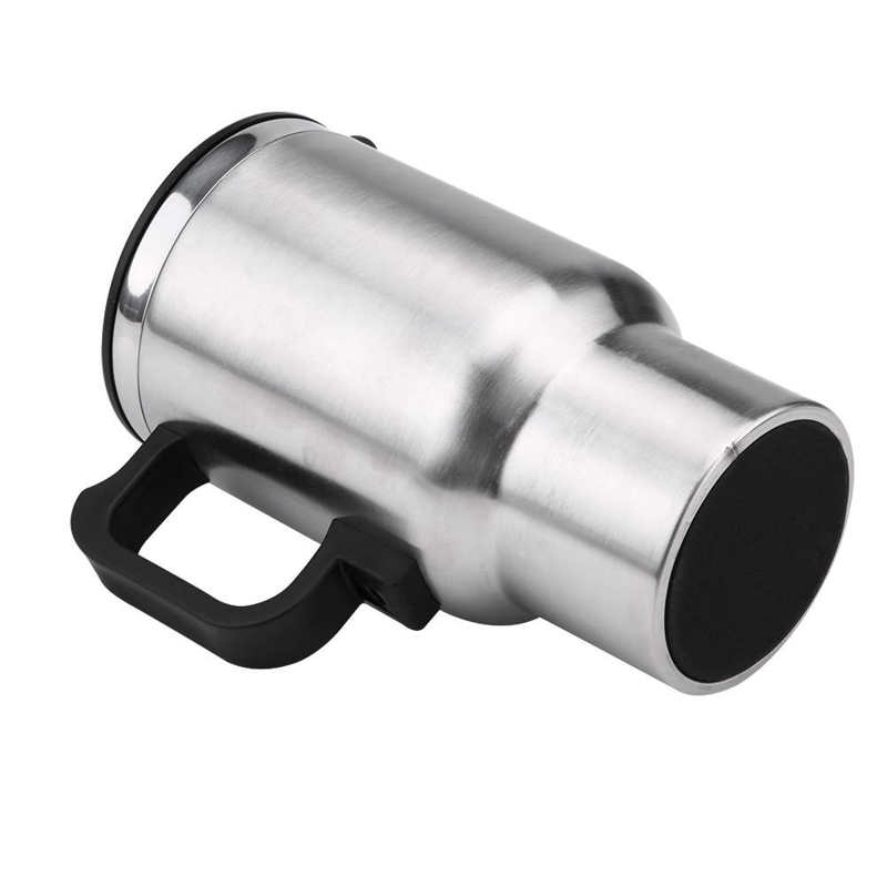 Hervidor eléctrico de acero inoxidable para coche, taza de calentamiento de agua de 450ml, 12V, para café, té, leche, con buen sellado