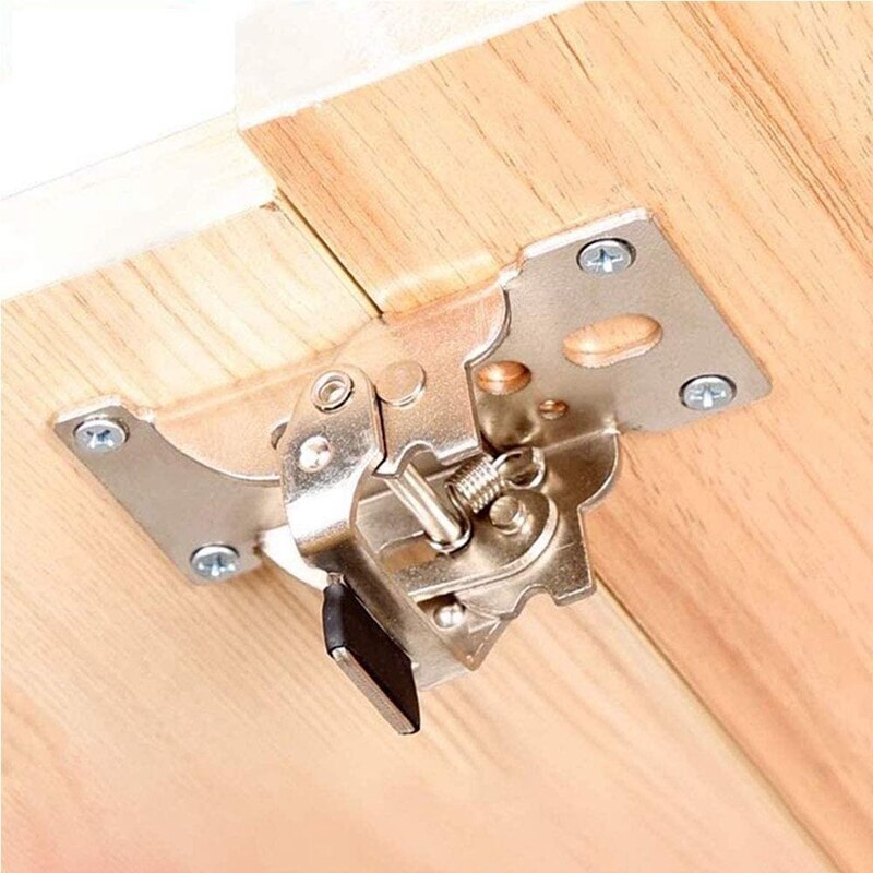 Support de charnière de pied pliable, matériel de charnière autobloquant avec Extension de verrouillage à vis pour pieds de Table 4 pièces
