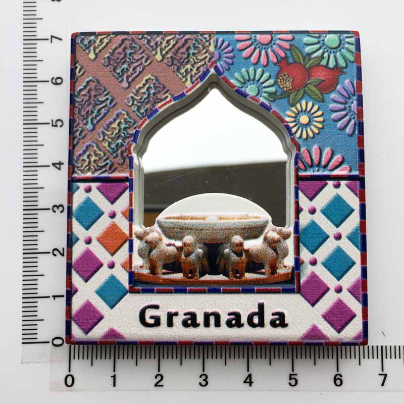 Spain Granada Fridge Magnet Oman Islamic Style Mirror Frame Magnetic Refrigerator Stickers for Home Decor Collection Ideas