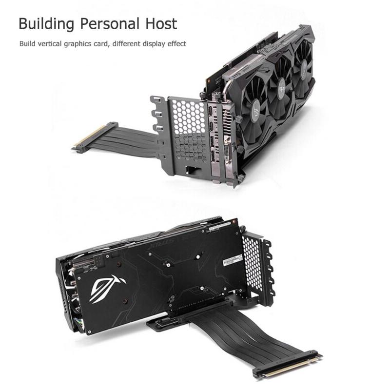 Grafica Supporto di Carta Del Basamento In Metallo Scheda Video di Estensione Staffa di Montaggio con grafica cavo di prolunga per 7 PCI Telaio Cassa del PC