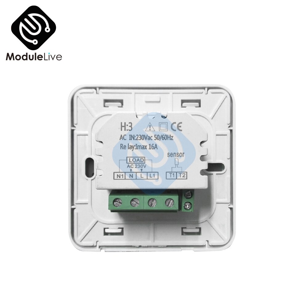 AC 220V Programmable Digital LCD Touch Screen Floor Heating Room Thermostat for Home Heating System Temperature Controller
