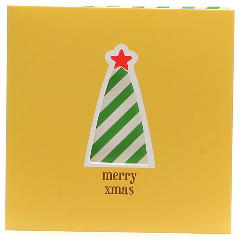 10pc søde tegneserie jul foldetype lykønskningskort familie fest invitationer tomme besked kort år velsignelse kort