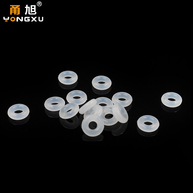 VMQ O squillare Guarnizione di tenuta Spessore CS2.4mm OD7-100mm Anello in gomma siliconica Isolamento Rondella impermeabile Nontoxi Assortimento bianco