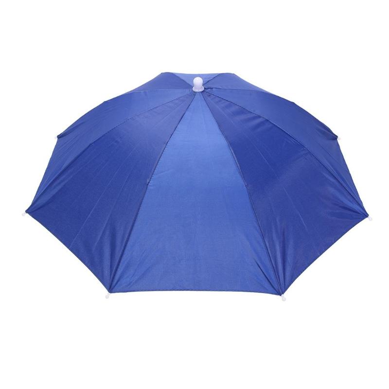 Sombrilla plegable para exteriores, sombrilla, sombrilla, sombrero, banda elástica antilluvia, protector solar de pesca para exteriores, herramienta para sombreros, sombrillas: Royal blue