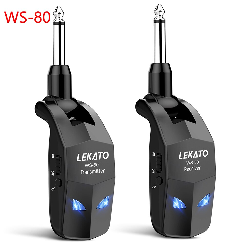 LEKATO UHF Wireless Electric Guitar System Transmitter Receiver 70 Channels 40M