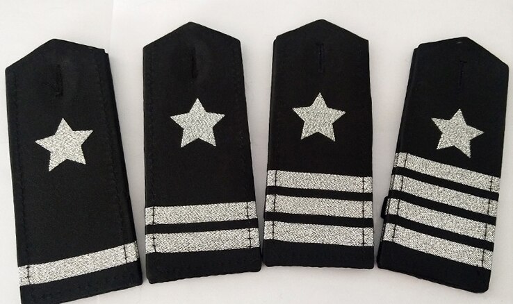Colth Shoulder Strap Epaulet For Security Guard Uniform Fittings Property: 4 pairs Silver