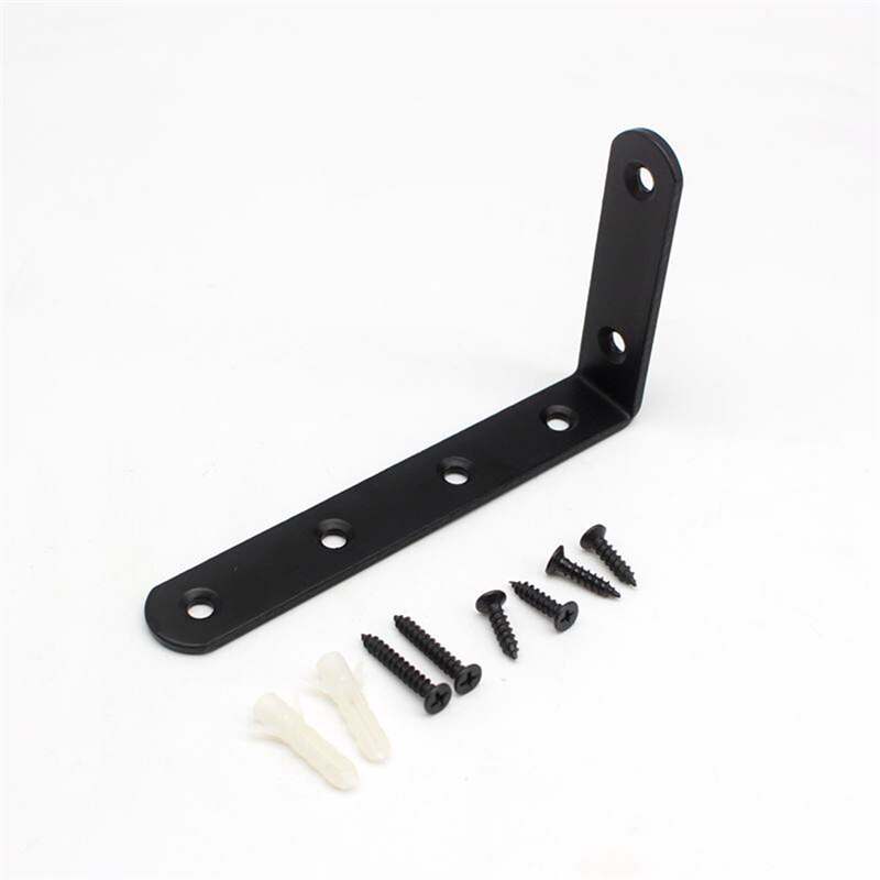 2X 4X Wall Mounted L Shaped Angle Shelf Heavy Duty Cast Iron Metal Bracket Supports Thickened Corner Brace Furniture Hardware
