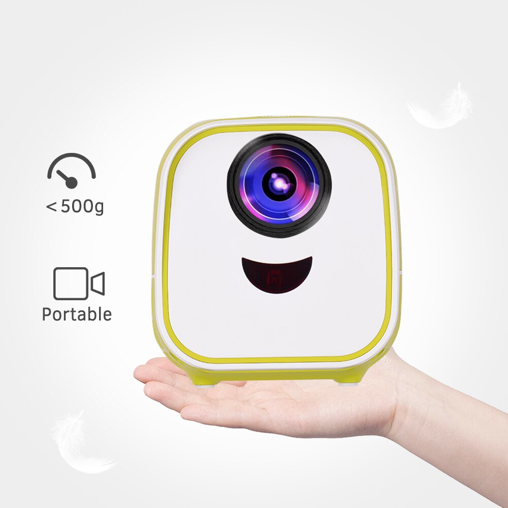 Mini projecteur vidéo LED pour enfants, cinéma familial à domicile, résolution Native 480x320, 50000 heures avec télécommande