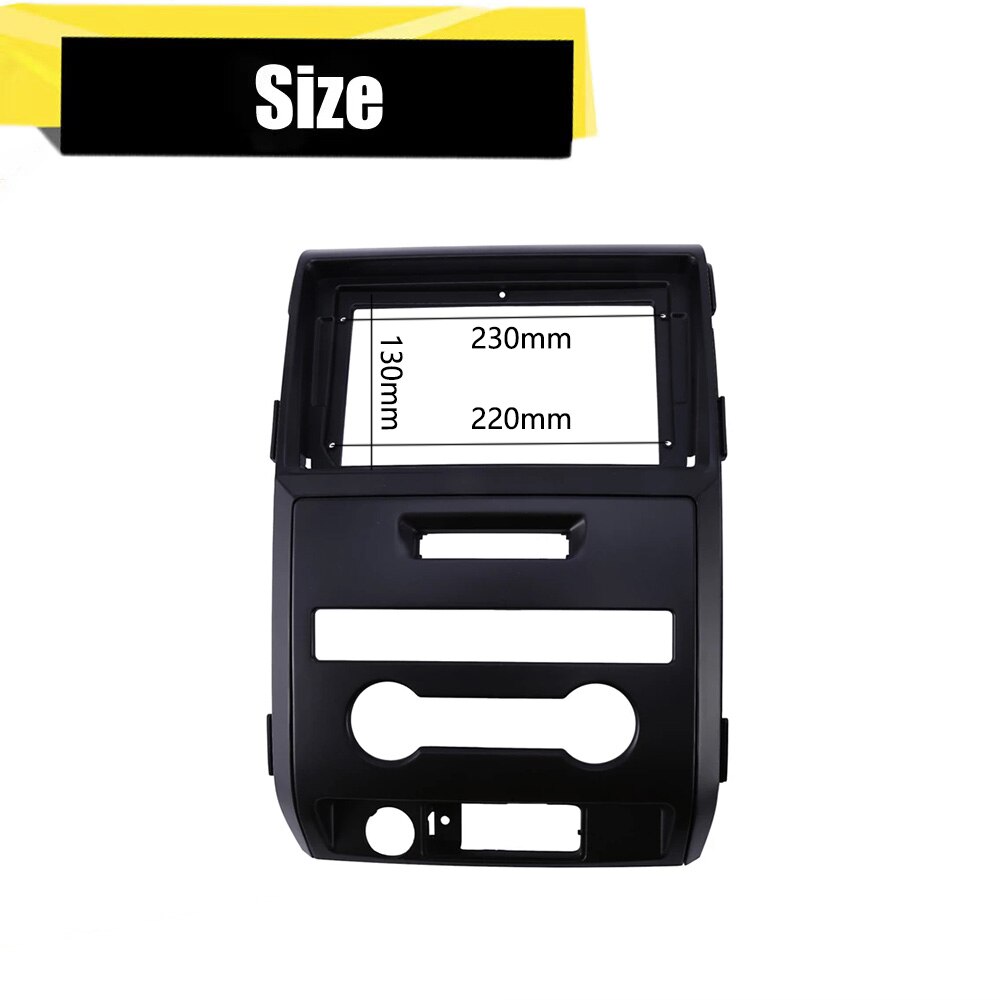 LONGSHI 9 Inch Car Fascia for Ford Raptor F150 2Din Fascia Fitting Adaptor Panel Frame Kit