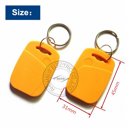 50 pcs EM 4100/4102 Keychains 125Khz RFID Proximity ID Card Token Tags Key Fobs
