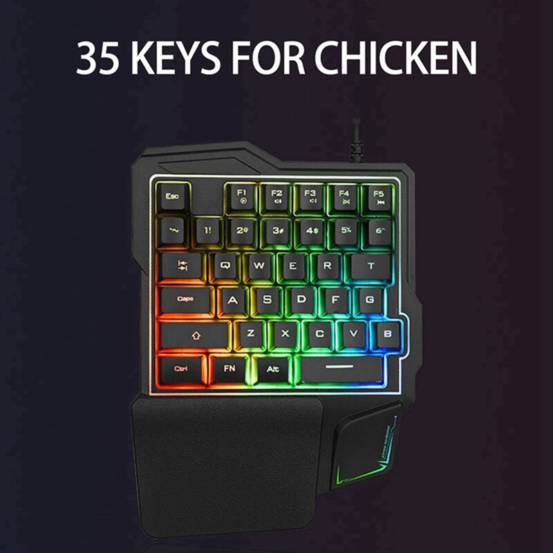 One-Handed Keyboard and Mouse Set Game Artifact Manipulator Keyboard Wired Keyboard and Mouse