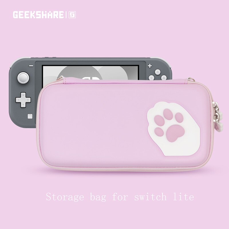 GeekShare-funda de silicona para nintendo Switch Lite, bolsa de almacenamiento CP con garra de gato, carcasa dura para NS Lite, accesorios para consola de juegos: purple for lite