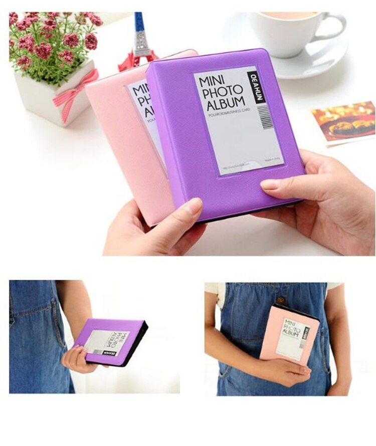 Étui Portable pour Mini Album Photo | Stockage d'images intercalaires, bricolage, carte nom, étui Photo instantanée, pour Album Photo: Purple  5inch Style