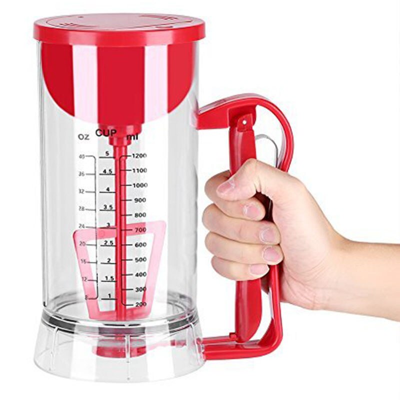 Battery Dispenser, Cordless Electric Battery Powered Mixer Battery Powered Dispenser Pancake Cupcake Waffle Batter Maker Machine