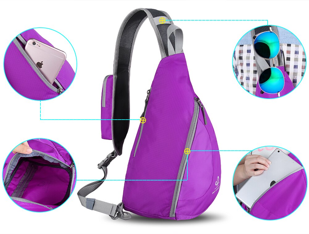Waterfly outdoor sport fietsen opvouwbare coole dames heren driehoekige messenger bag schoudertas cross voor boodschappentas