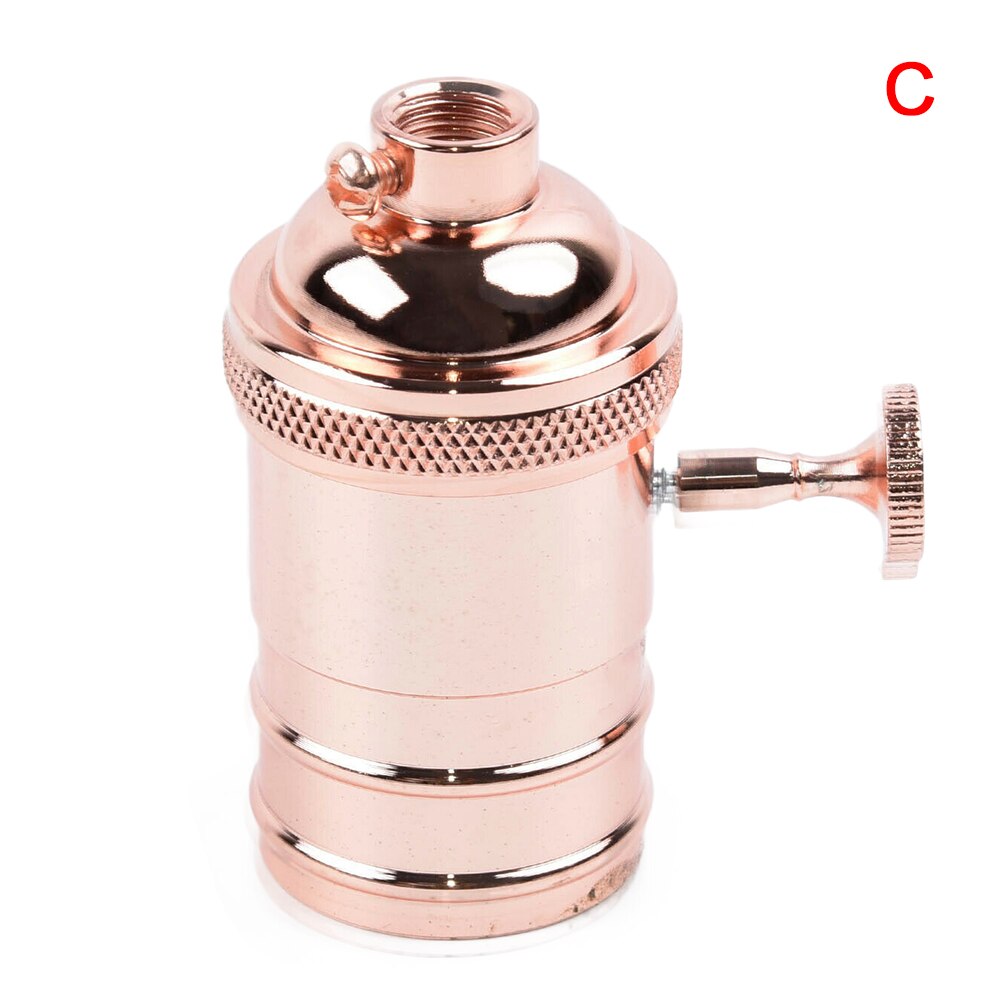 E27 skruv retro vintage kopparlampa taklampor glödlampor hållare socket 250v 250w home mjj 88: C