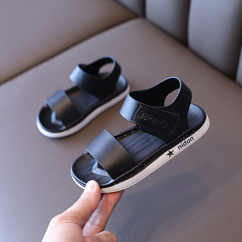 Sandali da bambino estivi per bambini per bambini piccoli sandali da spiaggia antiscivolo con punta aperta novità 2021 1 2 3 4 5 6 7 anni: black / 31