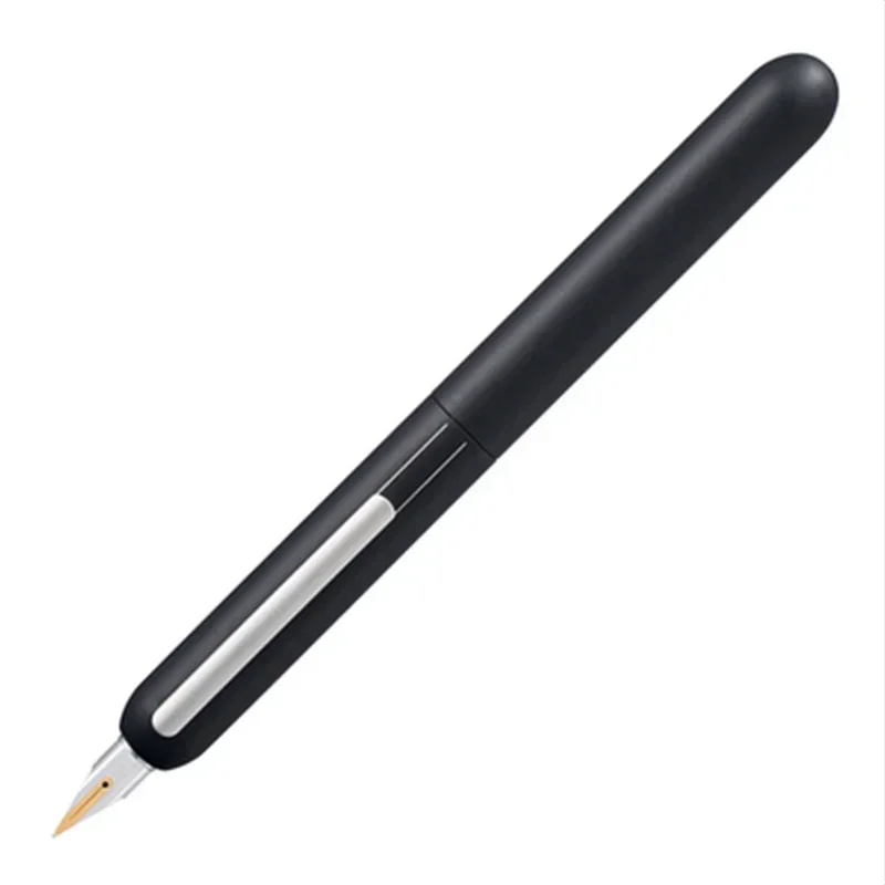 Penna stilografica wakaka red dot award dialog focus 3, penna a scatto con inchiostro e pennino in titanio nero e 14k punte in oro: Bianco
