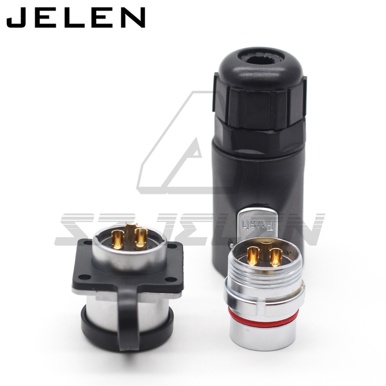 XHE20, Waterproof connector 3 pin power cable connector plug female & socket male LED panel mounting power connector IP67