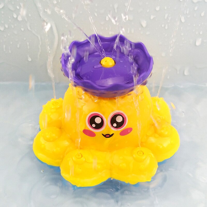 Badspeelgoed cartoon dier grappig baby elektrisch roterend sproeiend waterschip speelgoed voor baby waterstraalboot badkamer badkuip: En