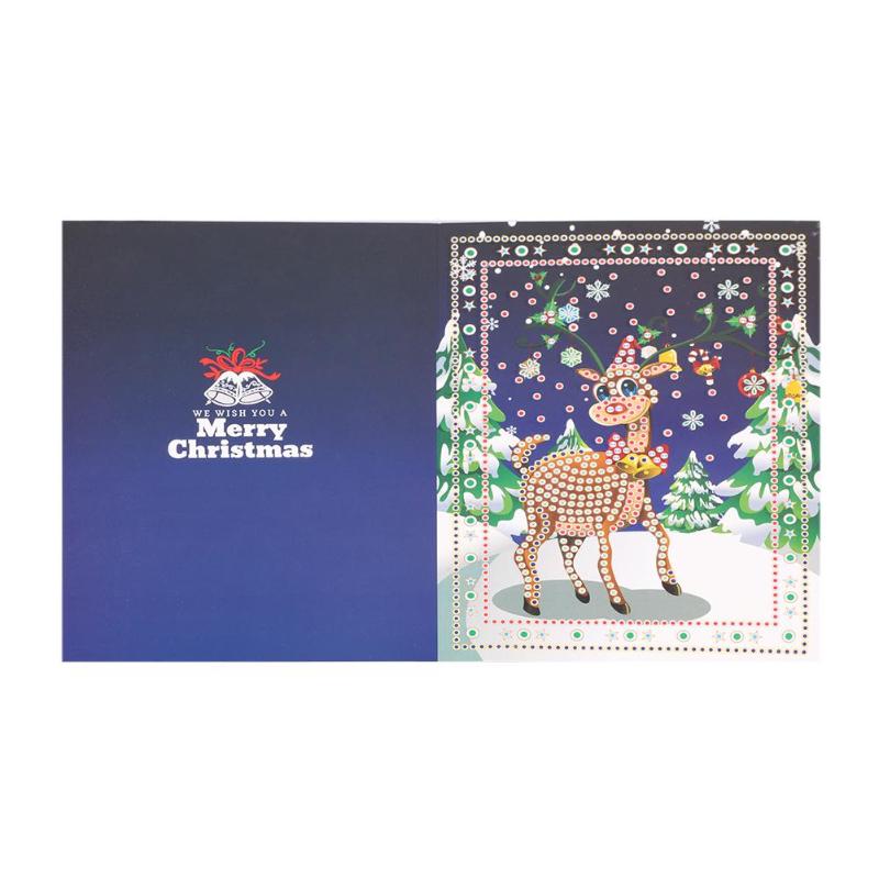 5D DIY Diamond Painting Christmas Greeting Cards full round Xmas Greeting Card Diamond Painting Christmas Cards