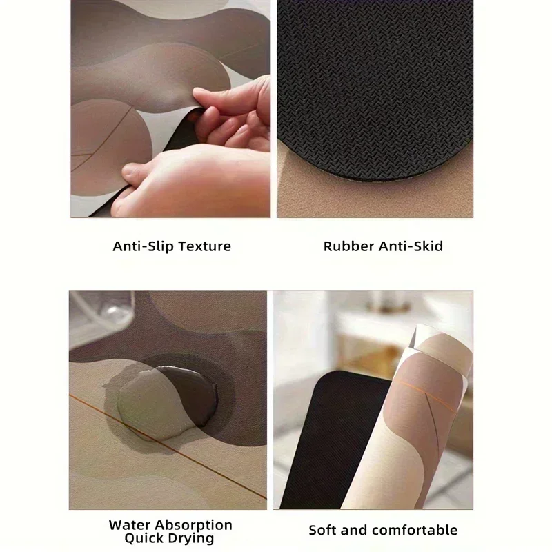 Vintage Franse stijl bedrukte koffiemachine mat aanrecht snelle wateropname gebruiksvoorwerp droogmat desktop drainagemat