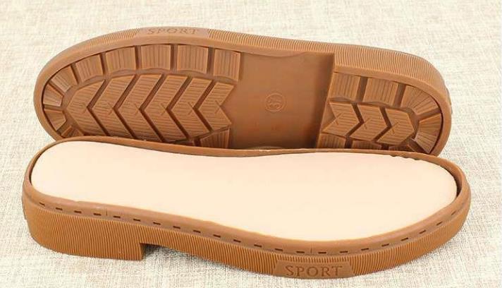 Frau casual gummi sohle Gummi Protector Elastische Ferse Anti Slip DIY Ersatz Stick Auf Weiche Verdicken Schuh Sohlen Reparatur: brown / 37