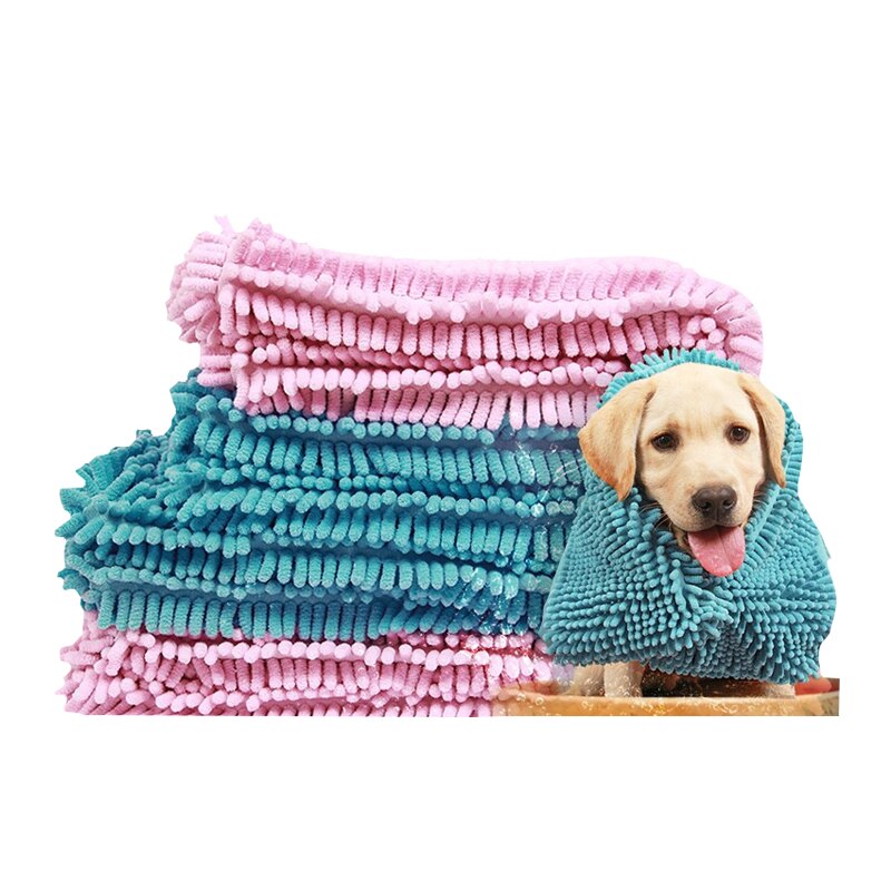 Søde kæledyr hund håndklæde blødtørrende bad små mellemstore hunde vask håndklæde absorberende badekåber rengøring nødvendige forsyninger ting