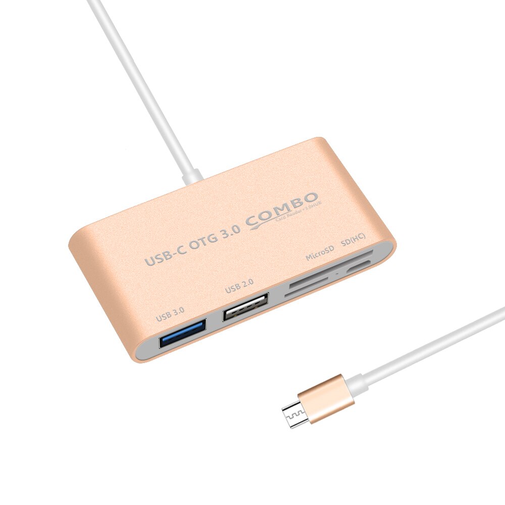 USB C om Multi SD CF Micro SD Kaartlezer Adapter Type-C USB-C HUB OTG 3.0 Micro USB combo Splitter voor Macbook Air Pro