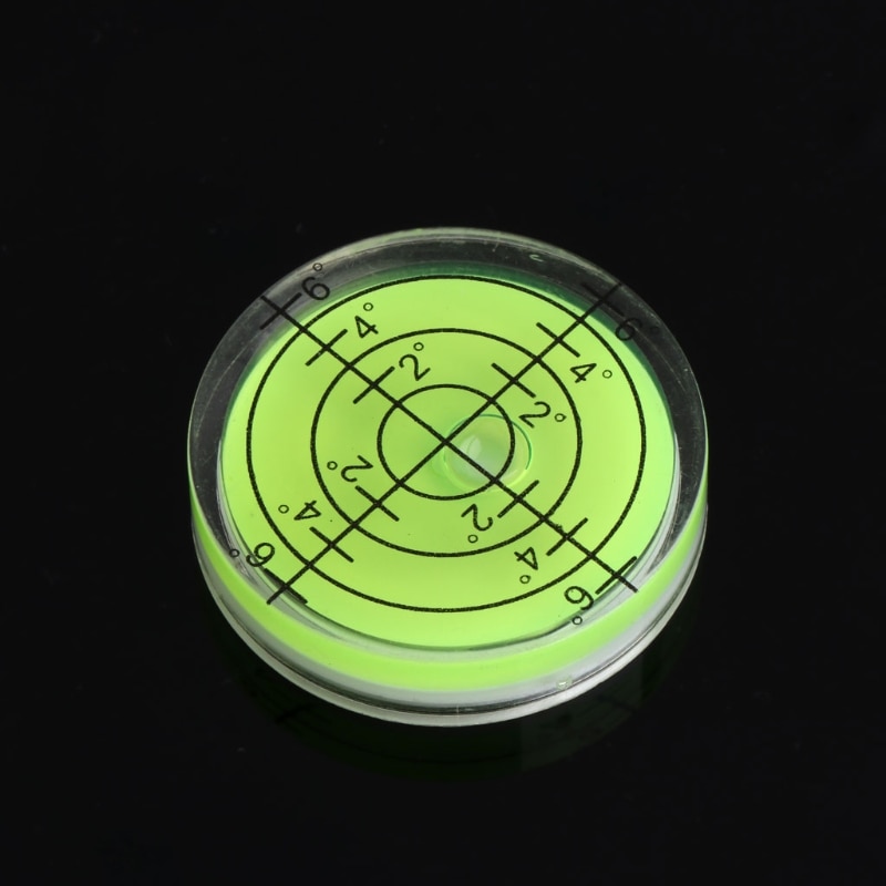 1Pc Bulls-eye Bubble Degree Marked Surface Spirit Level For Camera Circular 32x7mm W315