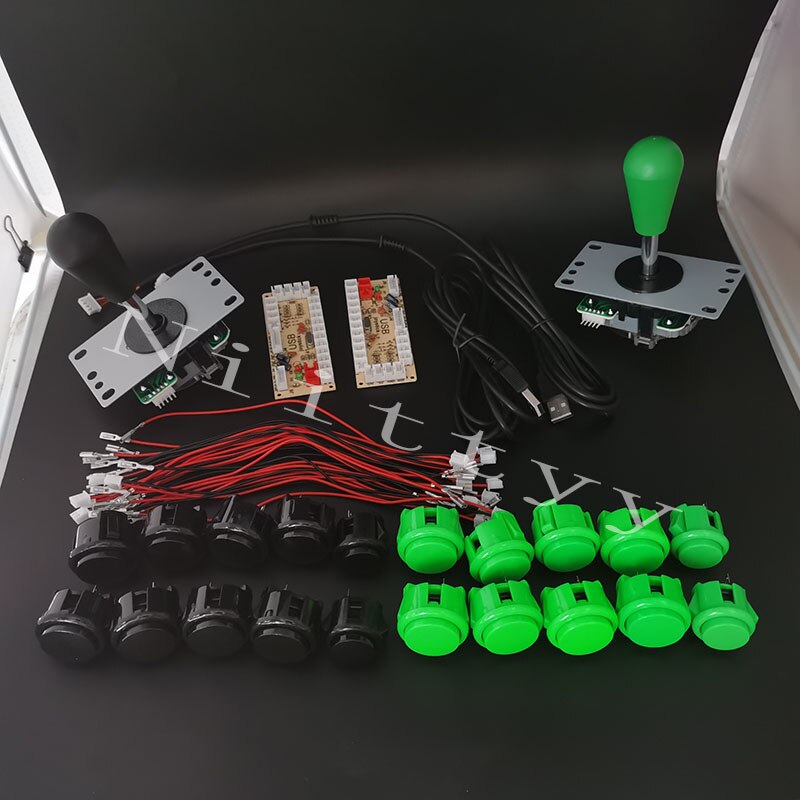 Ovale Bal Arcade Joystick Diy Kit Nul Vertraging Arcade Diy Kit Usb Encoder Om Pc PS3 Arcade Sanwa Push Knoppen voor Arcade Mame: 7