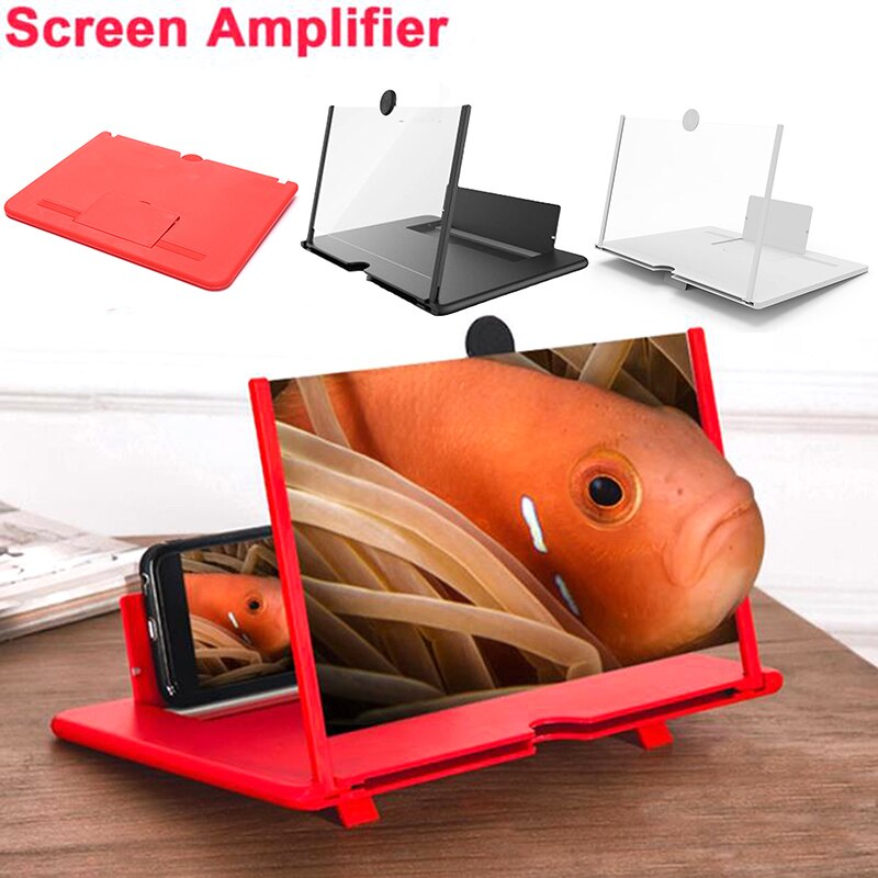10"/12" 3D HD Magnifier Mobile Phone Stand Desktop Screen Amplifier For Smartphone Screen Foldable Phone Holder
